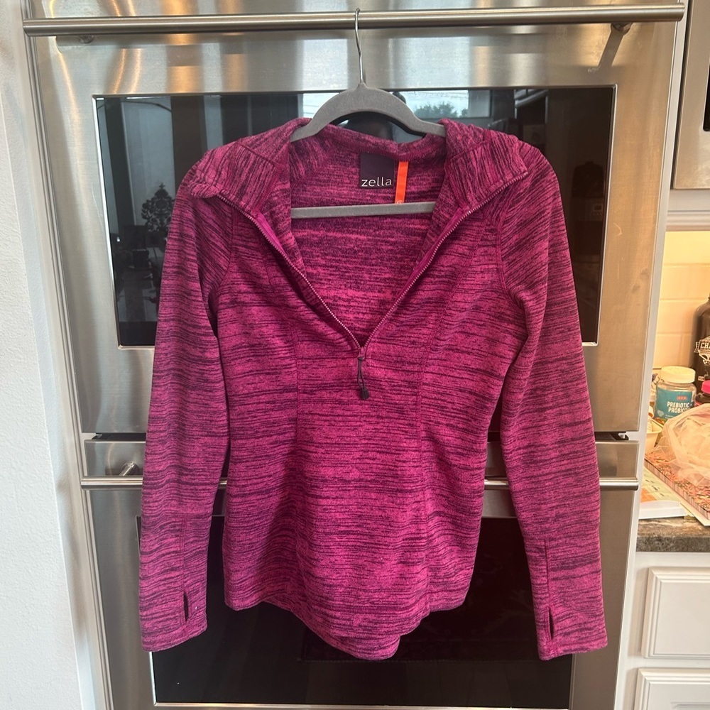 Zella Pink fitted hoodie, XS, GUC